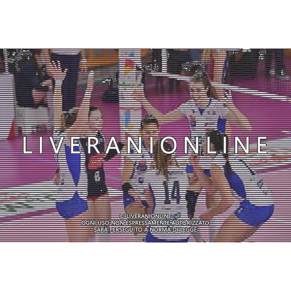 Lisa Guglielmi/LM - Savino Del Bene Scandicci vs Zanetti Bergamo - Volleyball Italian Serie A1 Women match 2020/2021 17 February 2021 - PalaRialdoli, scandicci, Italy Photo showing: Happiness of Zanetti Bergamo players @LM/Lisa Guglielmi/AGENZIA ALDO LIVERANI SAS