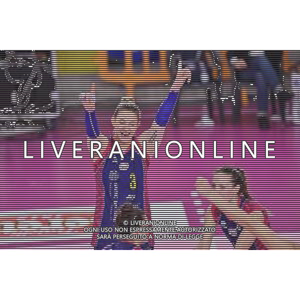 Lisa Guglielmi/LM - Savino Del Bene Scandicci vs Zanetti Bergamo - Volleyball Italian Serie A1 Women match 2020/2021 17 February 2021 - PalaRialdoli, scandicci, Italy Photo showing: Happiness of Magdalena Stysiak (Savino Del Bene Scandicci) @LM/Lisa Guglielmi/AGENZIA ALDO LIVERANI SAS