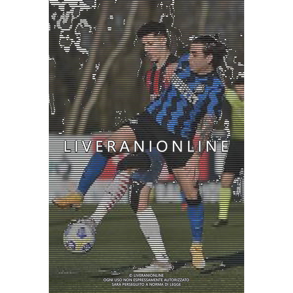 © TVRG Nikolaos Michelis (Milan) SX e Mattia Fonseca (Inter) DX Milan vs Inter Campionato Primavera 1 TIM - 10a giornata Milano 17-02-2021 centro sportivo Peppino Vismara foto Roberto Garavaglia/ag. Aldo Liverani sas