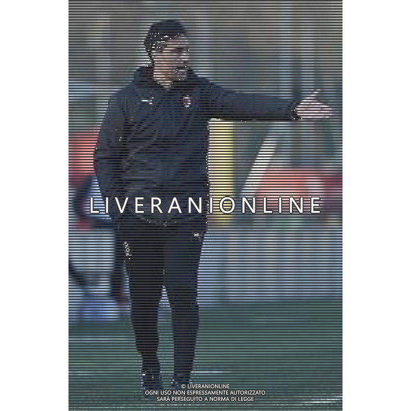 © TVRG Federico Giunti allenatore Milan Milan vs Inter Campionato Primavera 1 TIM - 10a giornata Milano 17-02-2021 centro sportivo Peppino Vismara foto Roberto Garavaglia/ag. Aldo Liverani sas