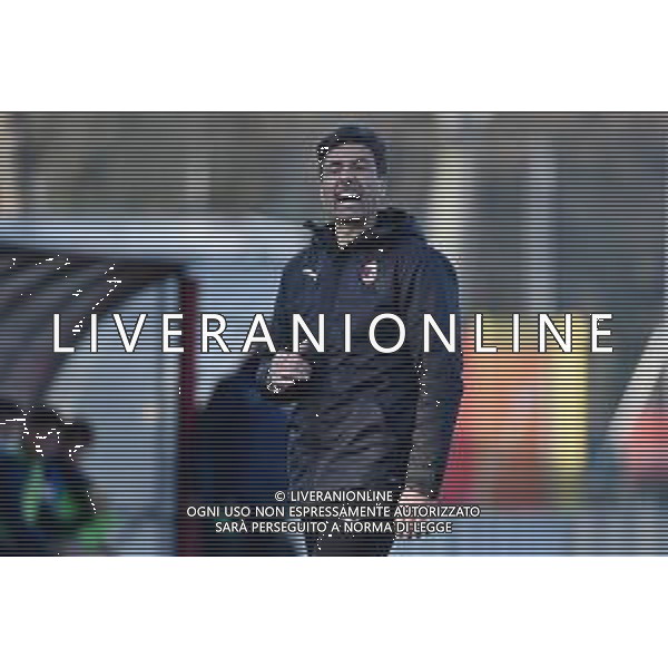 © TVRG Federico Giunti allenatore Milan Milan vs Inter Campionato Primavera 1 TIM - 10a giornata Milano 17-02-2021 centro sportivo Peppino Vismara foto Roberto Garavaglia/ag. Aldo Liverani sas