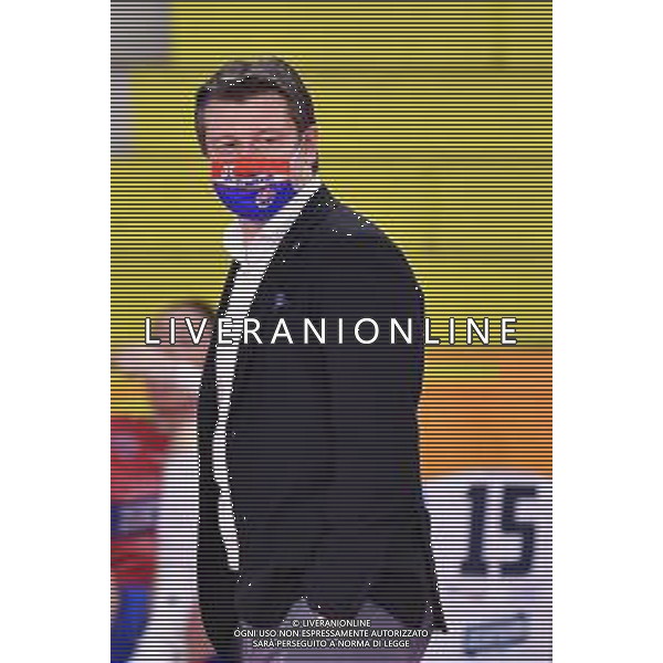 Lisa Guglielmi/LM - Savino Del Bene Scandicci vs Zanetti Bergamo - Volleyball Italian Serie A1 Women match 2020/2021 17 February 2021 - PalaRialdoli, scandicci, Italy Photo showing: Daniele Turino (Head Coach Zanetti Bergamo) @LM/Lisa Guglielmi AG ALDO LIVERANI SAS