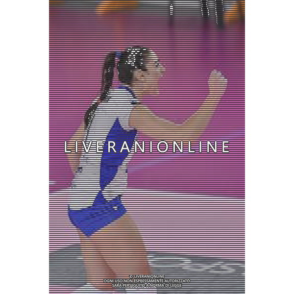 Lisa Guglielmi/LM - Savino Del Bene Scandicci vs Zanetti Bergamo - Volleyball Italian Serie A1 Women match 2020/2021 17 February 2021 - PalaRialdoli, scandicci, Italy Photo showing: Happiness of Juliann Faucette Johnson (Zanetti Bergamo) @LM/Lisa Guglielmi AG ALDO LIVERANI SAS