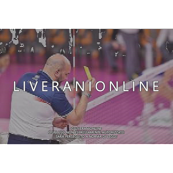 Lisa Guglielmi/LM - Savino Del Bene Scandicci vs Zanetti Bergamo - Volleyball Italian Serie A1 Women match 2020/2021 17 February 2021 - PalaRialdoli, scandicci, Italy Photo showing: Rosario Vecchione (Referee) shows the yellow card to Savino Del Bene Scandicci @LM/Lisa Guglielmi AG ALDO LIVERANI SAS