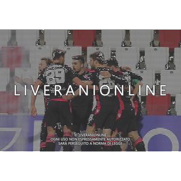 TRIESTINA - VIS PESARO CAMPIONATO CALCIO SERIE C LEGA PRO 17.02.2021 NELLA FOTO ESULTANZA DOPO IL GOL DI ETTORE MARCHI - ABBRACCIO ©/AGENZIA ALDO LIVERANI SAS