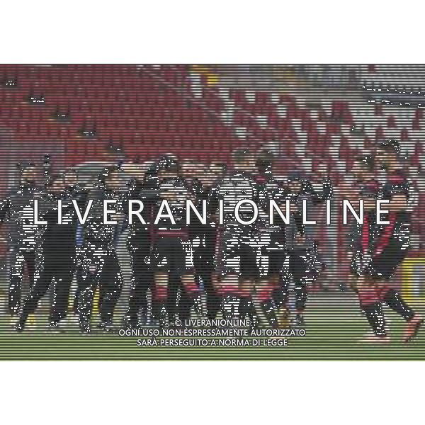 TRIESTINA - VIS PESARO CAMPIONATO CALCIO SERIE C LEGA PRO 17.02.2021 NELLA FOTO ESULTANZA DOPO IL GOL DI NICCOLO\' GUCCI - ABBRACCIO ©/AGENZIA ALDO LIVERANI SAS