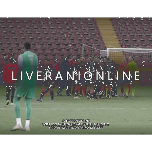 TRIESTINA - VIS PESARO CAMPIONATO CALCIO SERIE C LEGA PRO 17.02.2021 NELLA FOTO DISCUSSIONE A CENTRO CAMPO A FINE GARA ©/AGENZIA ALDO LIVERANI SAS