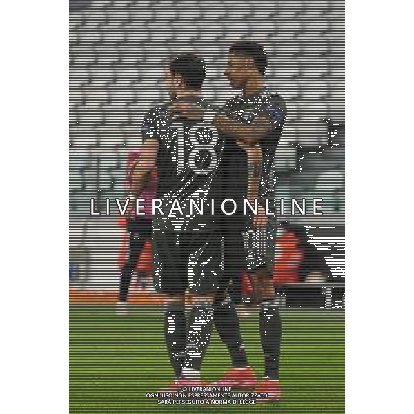 Torino 18.02.2021 Allianz Stadium Real Sociedad vs Manchester United Sedicesimi Andata Uefa Europa League 2020/2021 ©Viganti/Agenzia Aldo Liverani Nella foto: esultanza di marcis rashford e bruno fernandes ©Manuela Viganti/AGENZIA ALDO LIVERANI SAS