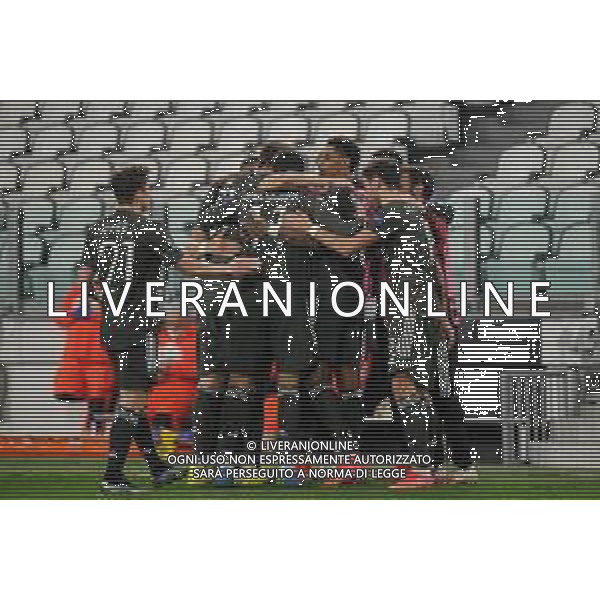 Torino 18.02.2021 Allianz Stadium Real Sociedad vs Manchester United Sedicesimi Andata Uefa Europa League 2020/2021 ©Viganti/Agenzia Aldo Liverani Nella foto: esultanza manchester united dopo il gol di marcus rashford ©Manuela Viganti/AGENZIA ALDO LIVERANI SAS