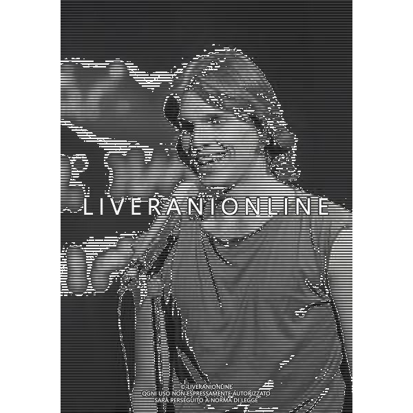 RETROSPETTIVA MIGUEL BOSE\' CANTANTE NELLA FOTO MIGUEL BOSE\' A SAINT VINCENT NELL\'ANNO 1980  AG ALDO LIVERANI SAS 