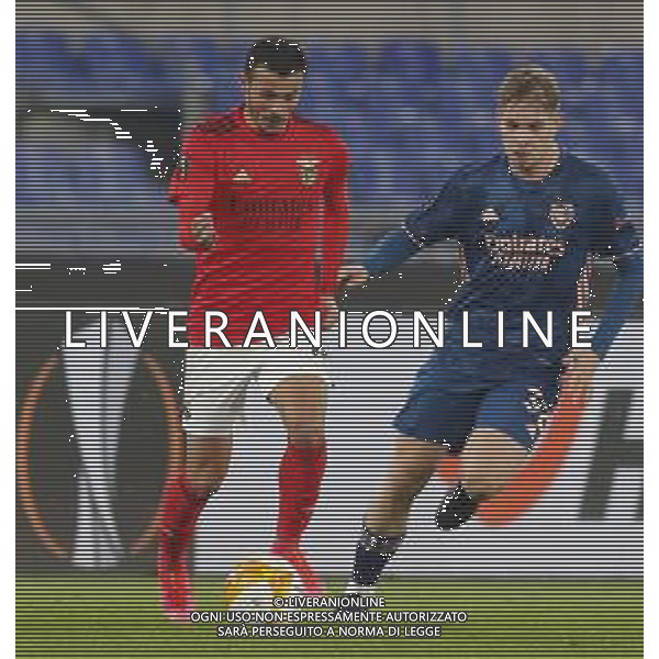 UEFA - EUROPA LEAGUE sedicesimi di finale 18/02/2021 Benfica - Arsenal nella foto:Diogo Gonçalves(Benfica) Emile Smith Rowe(Arsenal) ©Claudio Zamagni/Agenzia Aldo Liverani Diogo Gonçalves(Benfica) Emile Smith Rowe(Arsenal) during UEFA EUROPA LEAGUE match between BENFICA and ARSENAL at Olympic Stadium in Rome on February 18 2021. photo credit by Claudio Zamagni/Aldo Liverani Photo Agency