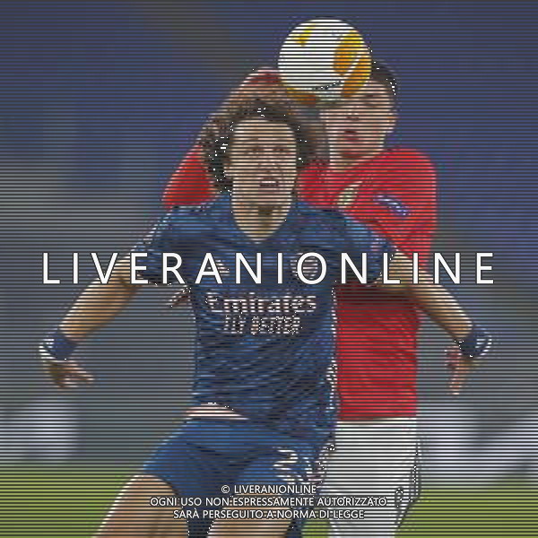 UEFA - EUROPA LEAGUE sedicesimi di finale 18/02/2021 Benfica - Arsenal nella foto: Darwin Nuñez(Benfica) David Luiz(Arsenal) ©Claudio Zamagni/Agenzia Aldo Liverani Darwin Nuñez(Benfica) David Luiz(Arsenal) during UEFA EUROPA LEAGUE match between BENFICA and ARSENAL at Olympic Stadium in Rome on February 18 2021. photo credit by Claudio Zamagni/Aldo Liverani Photo Agency