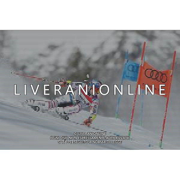 Francesco Scaccianoce/LM - 2021 FIS Alpine World SKI Championships - Giant Slalom - Men - alpine ski race 19 February 2021 - Labirinti, cortina (bl), Italy Photo showing: Alexis Pinturault (FRA) is the fastest after the first run @LM/Francesco Scaccianoce AG ALDO LIVERANI SAS