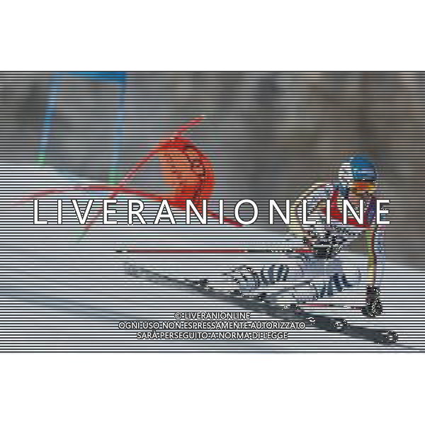 Francesco Scaccianoce/LM - 2021 FIS Alpine World SKI Championships - Giant Slalom - Men - alpine ski race 19 February 2021 - Labirinti, cortina (bl), Italy Photo showing: Alexander Schmid (GER) is 3rd after the first run @LM/Francesco Scaccianoce AG ALDO LIVERANI SAS