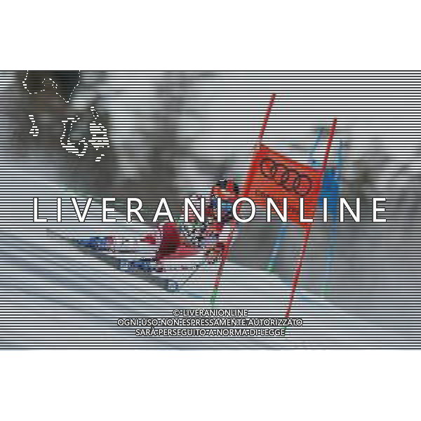Francesco Scaccianoce/LM - 2021 FIS Alpine World SKI Championships - Giant Slalom - Men - alpine ski race 19 February 2021 - Labirinti, cortina (bl), Italy Photo showing: Roland Leitinger (AUT) holds 12th position after the first run @LM/Francesco Scaccianoce AG ALDO LIVERANI SAS