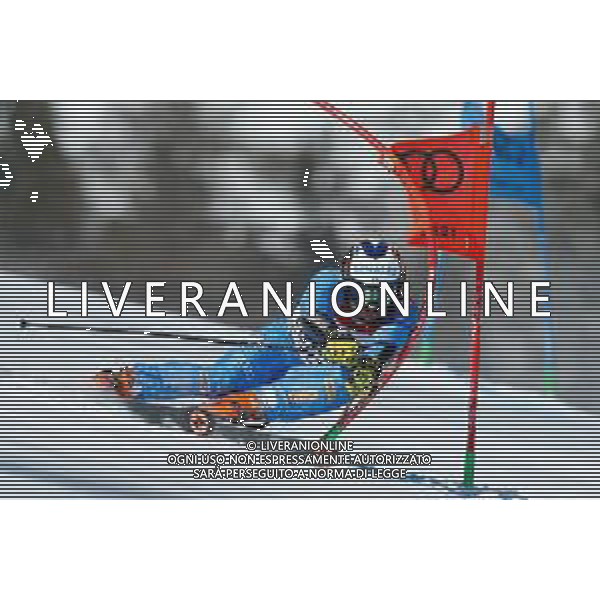 Francesco Scaccianoce/LM - 2021 FIS Alpine World SKI Championships - Giant Slalom - Men - alpine ski race 19 February 2021 - Labirinti, cortina (bl), Italy Photo showing: Riccardo Tonetti (ITA) qualifies for the second run @LM/Francesco Scaccianoce AG ALDO LIVERANI SAS