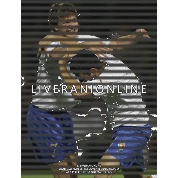 Motherwell (Scozia) 2 settembre 2005 Scozia - Italia under 21 nella foto: esultanza lazzari foto Luzzani / Ag. Aldo Liverani