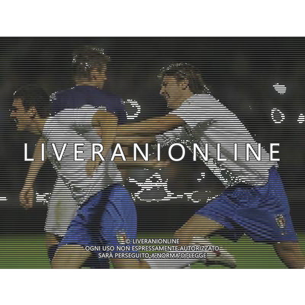 Motherwell (Scozia) 2 settembre 2005 Scozia - Italia under 21 nella foto: esultanza lazzari foto Luzzani / Ag. Aldo Liverani