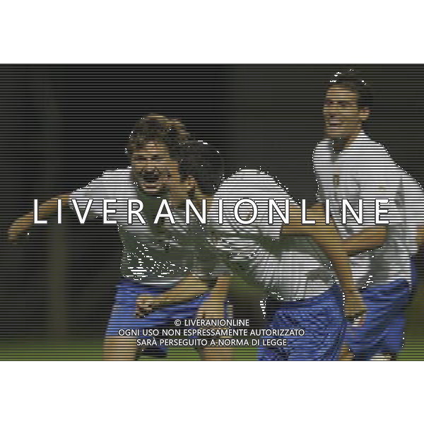 Motherwell (Scozia) 2 settembre 2005 Scozia - Italia under 21 nella foto: esultanza lazzari foto Luzzani / Ag. Aldo Liverani