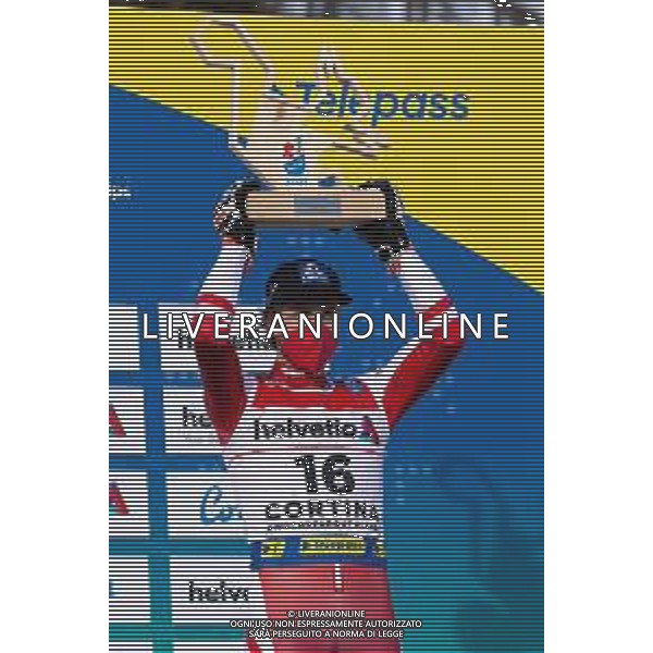 Francesco Scaccianoce/LM - 2021 FIS Alpine World SKI Championships - Giant Slalom - Men - alpine ski race 19 February 2021 - Labirinti, cortina (bl), Italy Photo showing: Marco Schwarz (AUT) on the podium @LM/Francesco Scaccianoce AG ALDO LIVERANI SAS