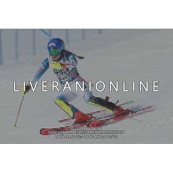 Francesco Scaccianoce/LM - 2021 FIS Alpine World SKI Championships - Slalom - Women - alpine ski race 20 February 2021 - Druscie, cortina (bl), Italy Photo showing: Mikaela Shiffrin (USA) in action. She is the 4th fastest after the first run @LM/Francesco Scaccianoce AG ALDO LIVERANI SAS
