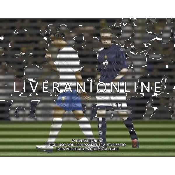 Motherwell (Scozia) 2 settembre 2005 Scozia - Italia under 21 nella foto: espulsione pepe foto Luzzani / Ag. Aldo Liverani