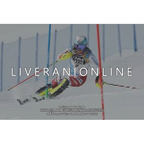 Francesco Scaccianoce/LM - 2021 FIS Alpine World SKI Championships - Slalom - Women - alpine ski race 20 February 2021 - Druscie, cortina (bl), Italy Photo showing: Wendy Holdener (SUI) in action. She is the third fastest after the first run @LM/Francesco Scaccianoce AG ALDO LIVERANI SAS