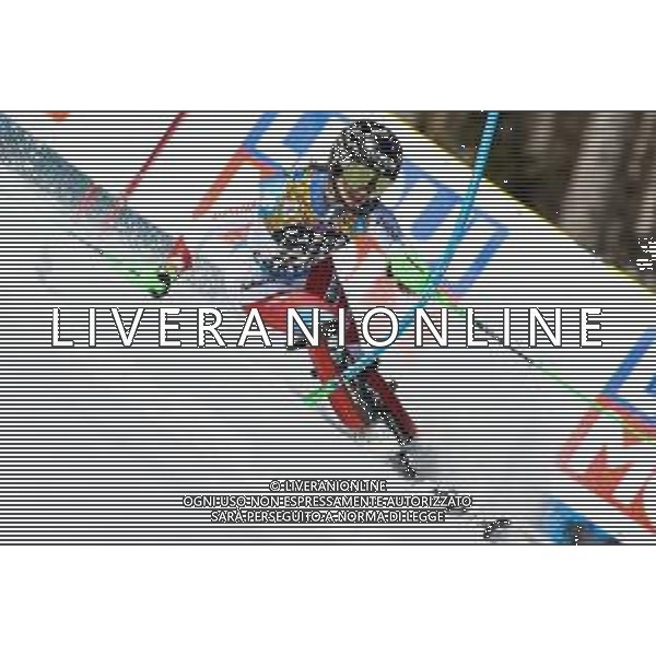 Luca Tedeschi/LM - 2021 FIS Alpine World SKI Championships - Slalom - Women - alpine ski race 20 February 2021 - Druscie, cortina (bl), Italy Photo showing: Camille RAST (SUI) @LM/Luca Tedeschi AG ALDO LIVERANI SAS