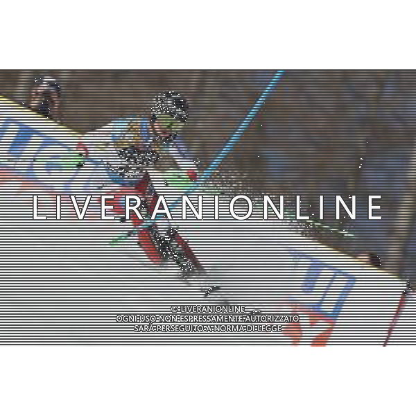 Luca Tedeschi/LM - 2021 FIS Alpine World SKI Championships - Slalom - Women - alpine ski race 20 February 2021 - Druscie, cortina (bl), Italy Photo showing: Camille Rast (Switzerland) @LM/Luca Tedeschi AG ALDO LIVERANI SAS