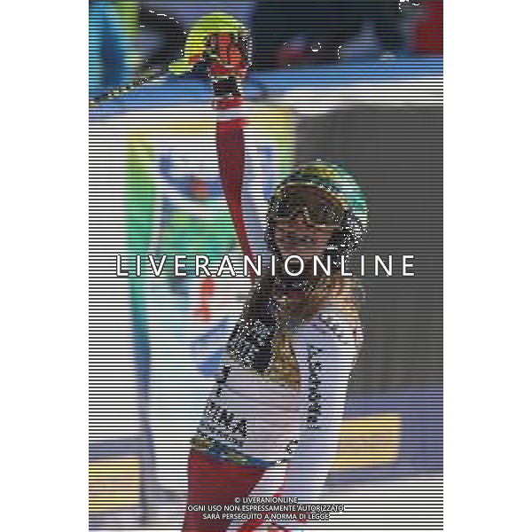 Luca Tedeschi/LM - 2021 FIS Alpine World SKI Championships - Slalom - Women - alpine ski race 20 February 2021 - Druscie, cortina (bl), Italy Photo showing: Katharina Liensberger (Austria) @LM/Luca Tedeschi AG ALDO LIVERANI SAS