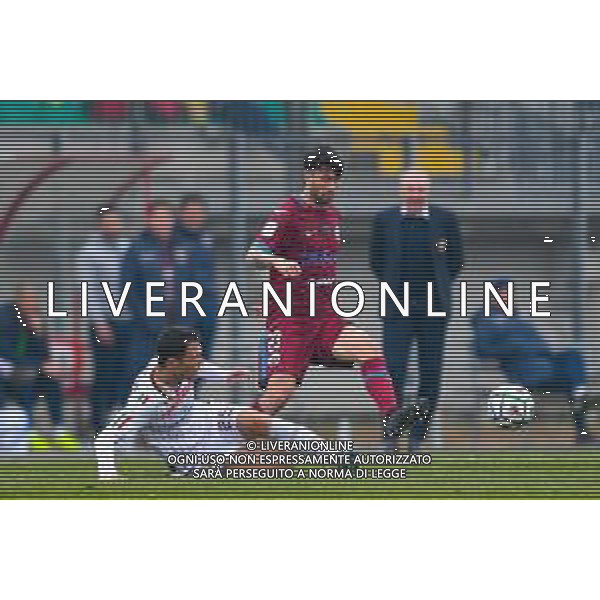 Alessio Marini/LM - AS Cittadella vs AC Reggiana - Italian Football Championship League BKT 2020/2021 20 February 2021 - Stadio Tombolato, cittadella (pd), Italy Photo showing: faul of Luca Siligardi (Reggiana 1919) @LM/Alessio Marini/AGENZIA ALDO LIVERANI SAS