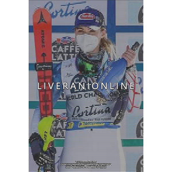 Luca Tedeschi/LM - 2021 FIS Alpine World SKI Championships - Slalom - Women - alpine ski race 20 February 2021 - Druscie, cortina (bl), Italy Photo showing: MIkaela SHIFFRIN (USA) @LM/Luca Tedeschi AG ALDO LIVERANI SAS