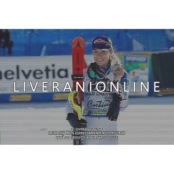 Francesco Scaccianoce/LM - 2021 FIS Alpine World SKI Championships - Slalom - Women - alpine ski race 20 February 2021 - Druscie, cortina (bl), Italy Photo showing: Mikaela Shiffrin (USA) with her bronze medal @LM/Francesco Scaccianoce AG ALDO LIVERANI SAS