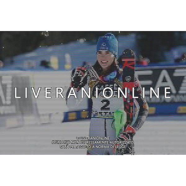 Francesco Scaccianoce/LM - 2021 FIS Alpine World SKI Championships - Slalom - Women - alpine ski race 20 February 2021 - Druscie, cortina (bl), Italy Photo showing: Petra Vlhova (SVK) with her silver medal @LM/Francesco Scaccianoce AG ALDO LIVERANI SAS
