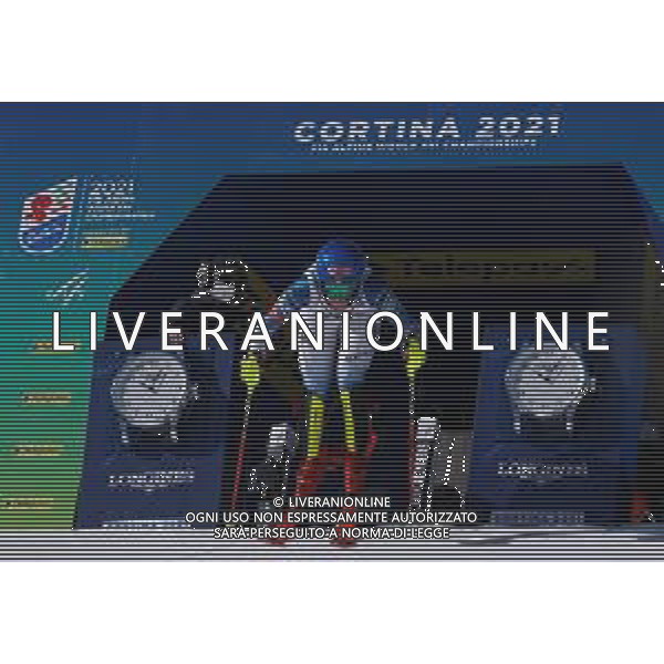 Sergio Bisi/LM - 2021 FIS Alpine World SKI Championships - Slalom - Women - alpine ski race 20 February 2021 - Druscie, cortina (bl), Italy Photo showing: SHIFFRIN Mikaela (USA) Bronz Medal @LM/Sergio Bisi AG ALDO LIVERANI SAS