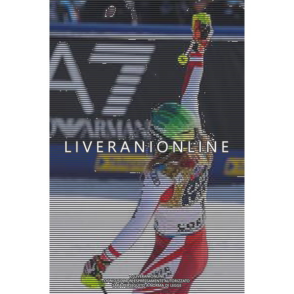 Sergio Bisi/LM - 2021 FIS Alpine World SKI Championships - Slalom - Women - alpine ski race 20 February 2021 - Druscie, cortina (bl), Italy Photo showing: LIENSBERGER Katharina (AUT) Gold Medal @LM/Sergio Bisi AG ALDO LIVERANI SAS