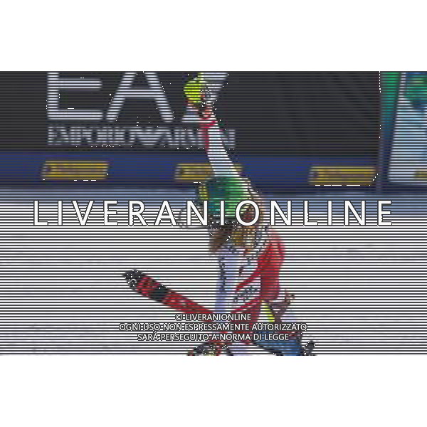Sergio Bisi/LM - 2021 FIS Alpine World SKI Championships - Slalom - Women - alpine ski race 20 February 2021 - Druscie, cortina (bl), Italy Photo showing: LIENSBERGER Katharina (AUT) Gold Medal @LM/Sergio Bisi AG ALDO LIVERANI SAS