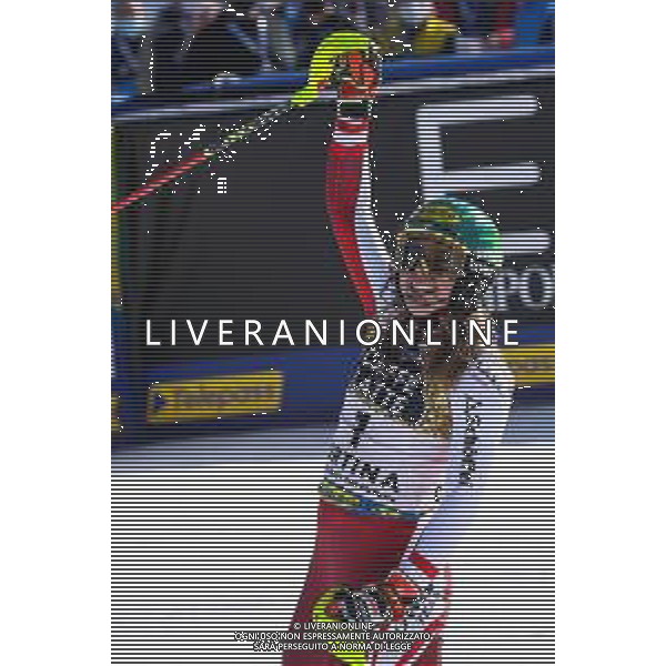 Sergio Bisi/LM - 2021 FIS Alpine World SKI Championships - Slalom - Women - alpine ski race 20 February 2021 - Druscie, cortina (bl), Italy Photo showing: LIENSBERGER Katharina (AUT) Gold Medal @LM/Sergio Bisi AG ALDO LIVERANI SAS