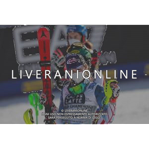 Sergio Bisi/LM - 2021 FIS Alpine World SKI Championships - Slalom - Women - alpine ski race 20 February 2021 - Druscie, cortina (bl), Italy Photo showing: SHIFFRIN Mikaela (USA) Bronze Medal @LM/Sergio Bisi AG ALDO LIVERANI SAS