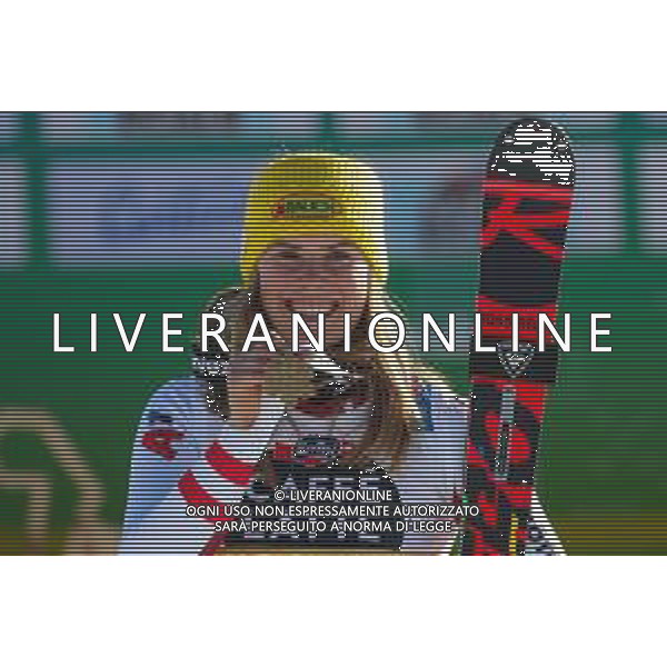 Sergio Bisi/LM - 2021 FIS Alpine World SKI Championships - Slalom - Women - alpine ski race 20 February 2021 - Druscie, cortina (bl), Italy Photo showing: LIENSBERGER Katharina (AUT) Gold Medal @LM/Sergio Bisi AG ALDO LIVERANI SAS