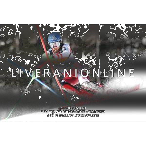 Luca Tedeschi/LM - 2021 FIS Alpine World SKI Championships - Slalom - Men - alpine ski race 21 February 2021 - Druscie, cortina (bl), Italy Photo showing: Marco SCHWARZ (AUT) @LM/Luca Tedeschi AG ALDO LIVERANI SAS