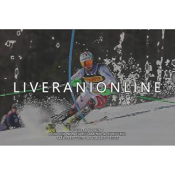 Luca Tedeschi/LM - 2021 FIS Alpine World SKI Championships - Slalom - Men - alpine ski race 21 February 2021 - Druscie, cortina (bl), Italy Photo showing: Luca AERNI (SUI) @LM/Luca Tedeschi AG ALDO LIVERANI SAS