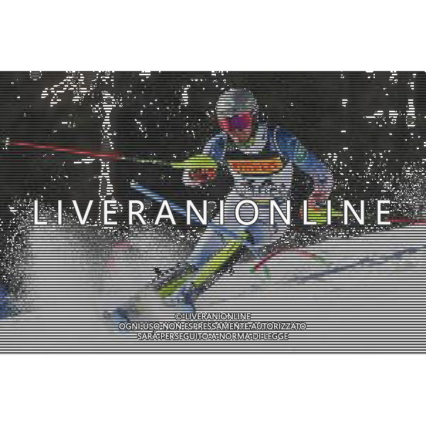 Luca Tedeschi/LM - 2021 FIS Alpine World SKI Championships - Slalom - Men - alpine ski race 21 February 2021 - Druscie, cortina (bl), Italy Photo showing: Benjamin RITCHIE (USA) @LM/Luca Tedeschi AG ALDO LIVERANI SAS