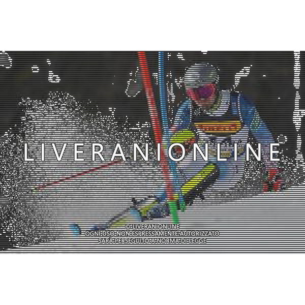 Luca Tedeschi/LM - 2021 FIS Alpine World SKI Championships - Slalom - Men - alpine ski race 21 February 2021 - Druscie, cortina (bl), Italy Photo showing: Benjamin RITCHIE (USA) @LM/Luca Tedeschi AG ALDO LIVERANI SAS