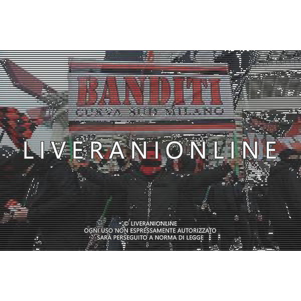 raduno tifosi Milan Milan vs Inter Campionato Serie A TIM - 23a giornata Milano 21-02-2021 Stadio Giuseppe Meazza - San Siro foto Roberto Garavaglia/ag. Aldo Liverani sas /AGENZIA ALDO LIVERANI SAS