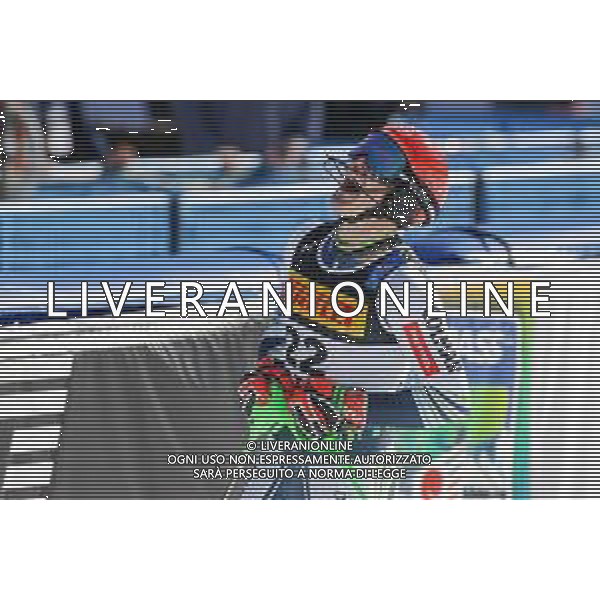 Luca Tedeschi/LM - 2021 FIS Alpine World SKI Championships - Slalom - Men - alpine ski race 21 February 2021 - Druscie, cortina (bl), Italy Photo showing: AJ GINNIS (GRE) @LM/Luca Tedeschi AG ALDO LIVERANI SAS