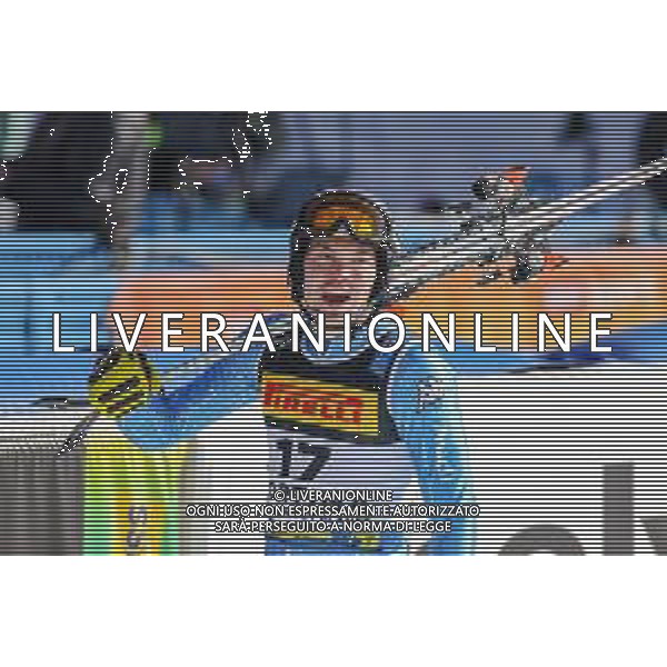 Luca Tedeschi/LM - 2021 FIS Alpine World SKI Championships - Slalom - Men - alpine ski race 21 February 2021 - Druscie, cortina (bl), Italy Photo showing: Alex VINATZER (ITA) @LM/Luca Tedeschi AG ALDO LIVERANI SAS