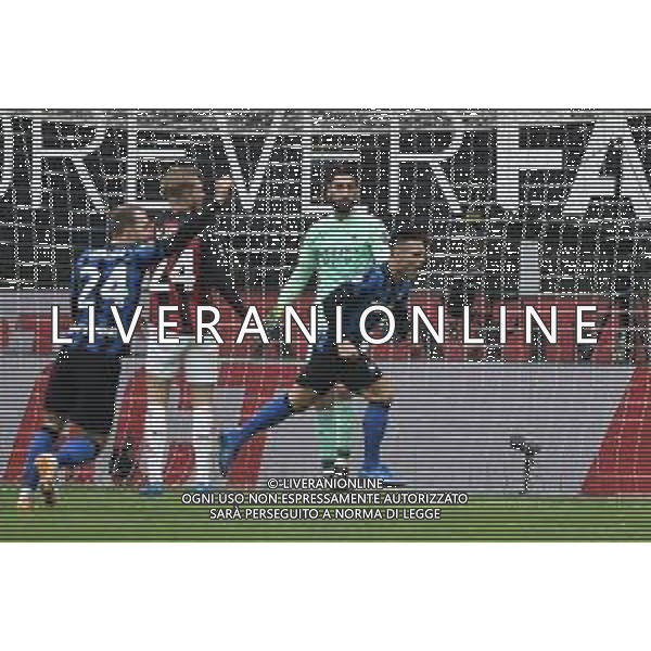 Lautaro Martinez (Inter) esulta dopo il gol dell\'1 a 0 Milan vs Inter Campionato Serie A TIM - 23a giornata Milano 21-02-2021 Stadio Giuseppe Meazza - San Siro foto Roberto Garavaglia/ag. Aldo Liverani sas /AGENZIA ALDO LIVERANI SAS