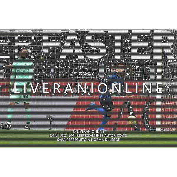 Lautaro Martinez (Inter) esulta dopo il gol dell\'1 a 0 Milan vs Inter Campionato Serie A TIM - 23a giornata Milano 21-02-2021 Stadio Giuseppe Meazza - San Siro foto Roberto Garavaglia/ag. Aldo Liverani sas /AGENZIA ALDO LIVERANI SAS