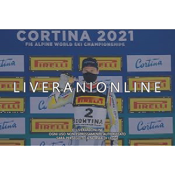 Luca Tedeschi/LM - 2021 FIS Alpine World SKI Championships - Slalom - Men - alpine ski race 21 February 2021 - Druscie, cortina (bl), Italy Photo showing: Sebastian FOSS-SOLEVAAG (NOR) gold medal @LM/Luca Tedeschi AG ALDO LIVERANI SAS